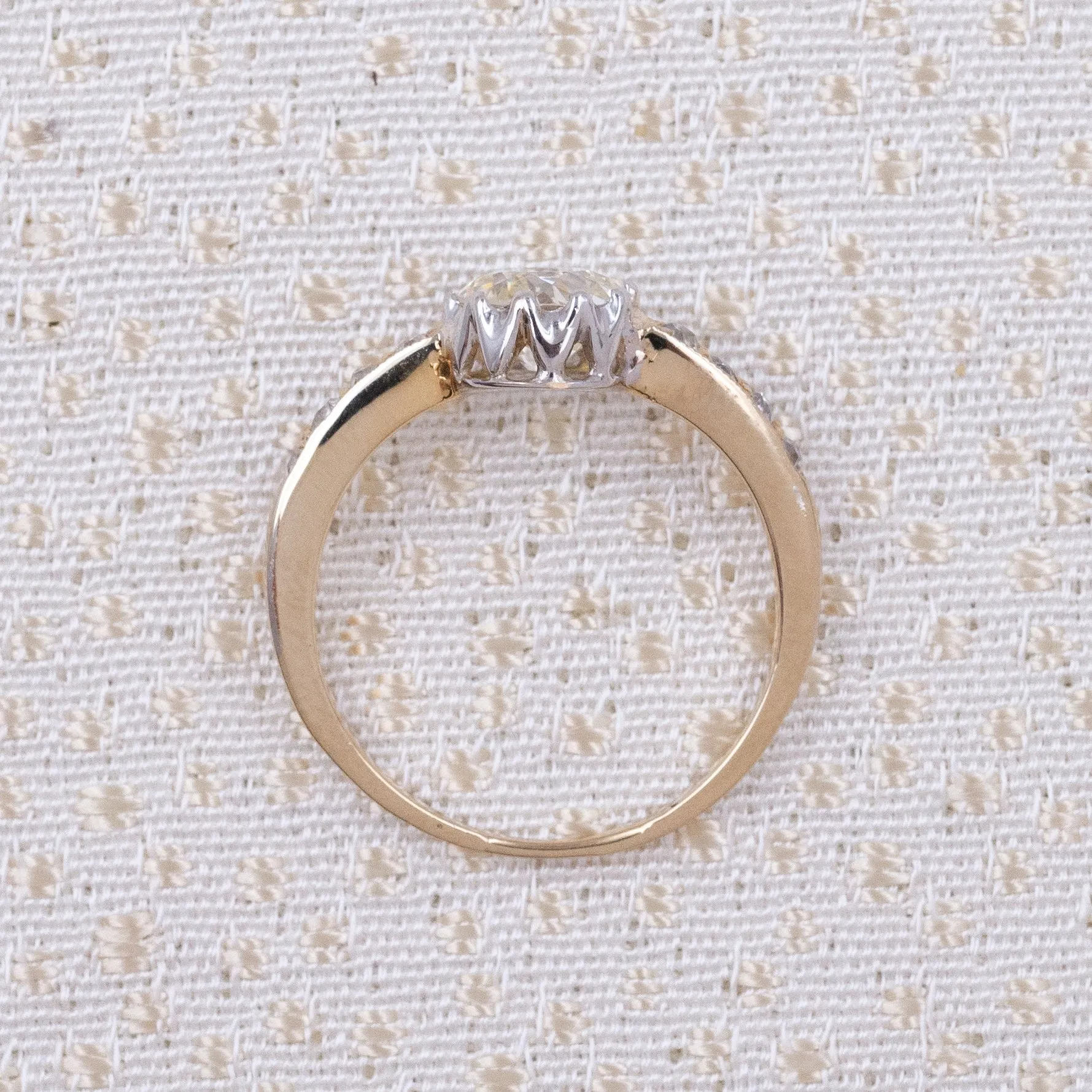 Edwardian 1.03 Carat Old European Cut Diamond Ring