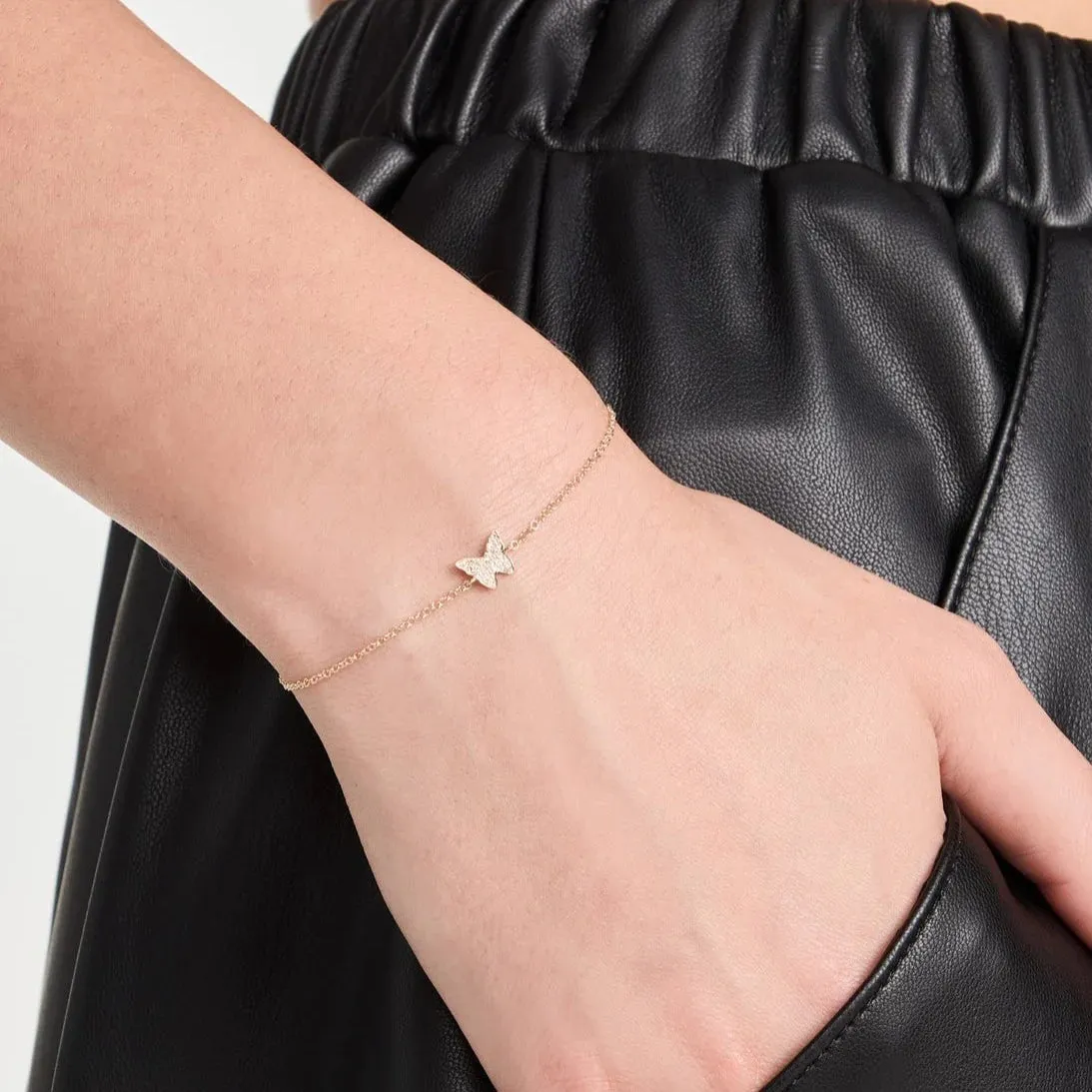 EF Collection Diamond Butterfly Bracelet