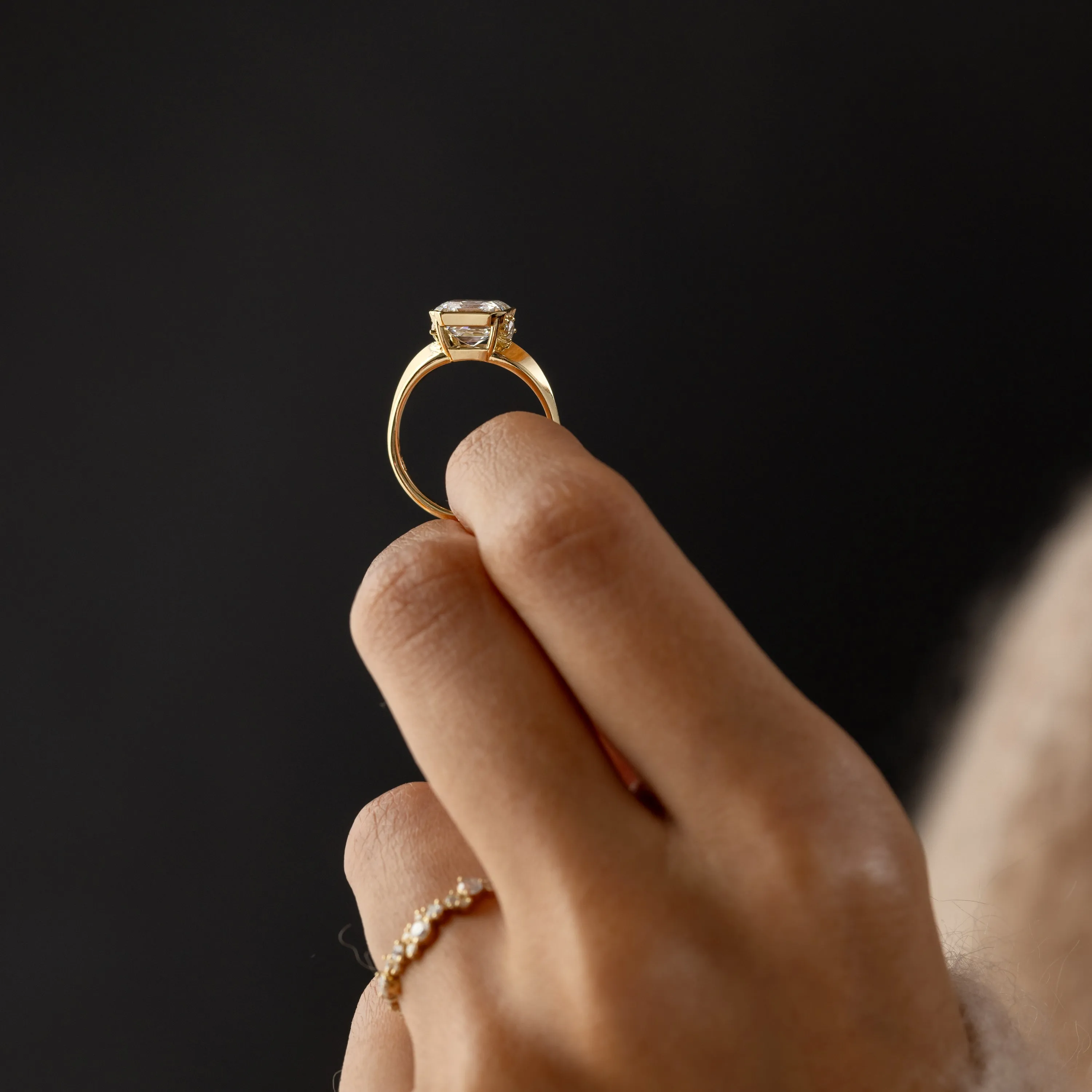Elixir Ring, 3.13ct. Lab-Grown Asscher Cut