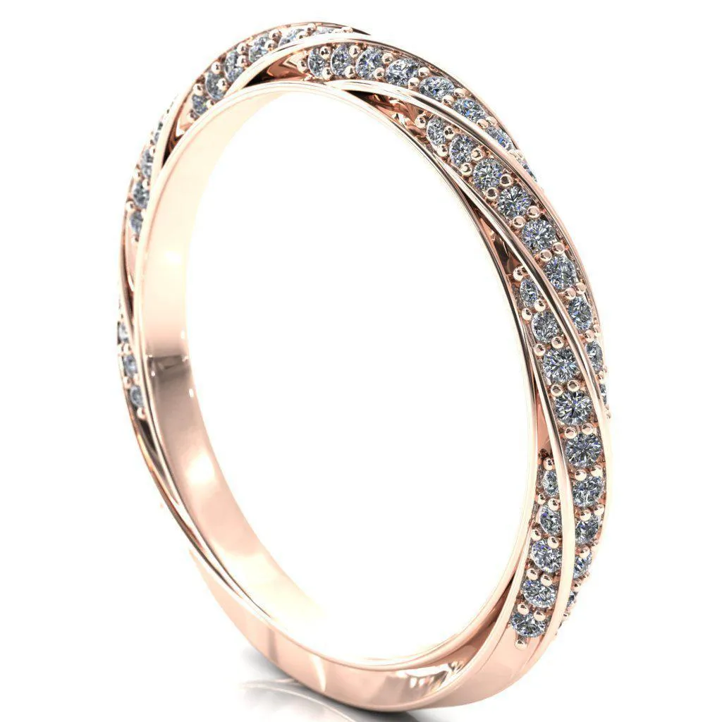 Elysia Asscher Moissanite 4 Prong 3/4 Eternity Diamond Accent Ring