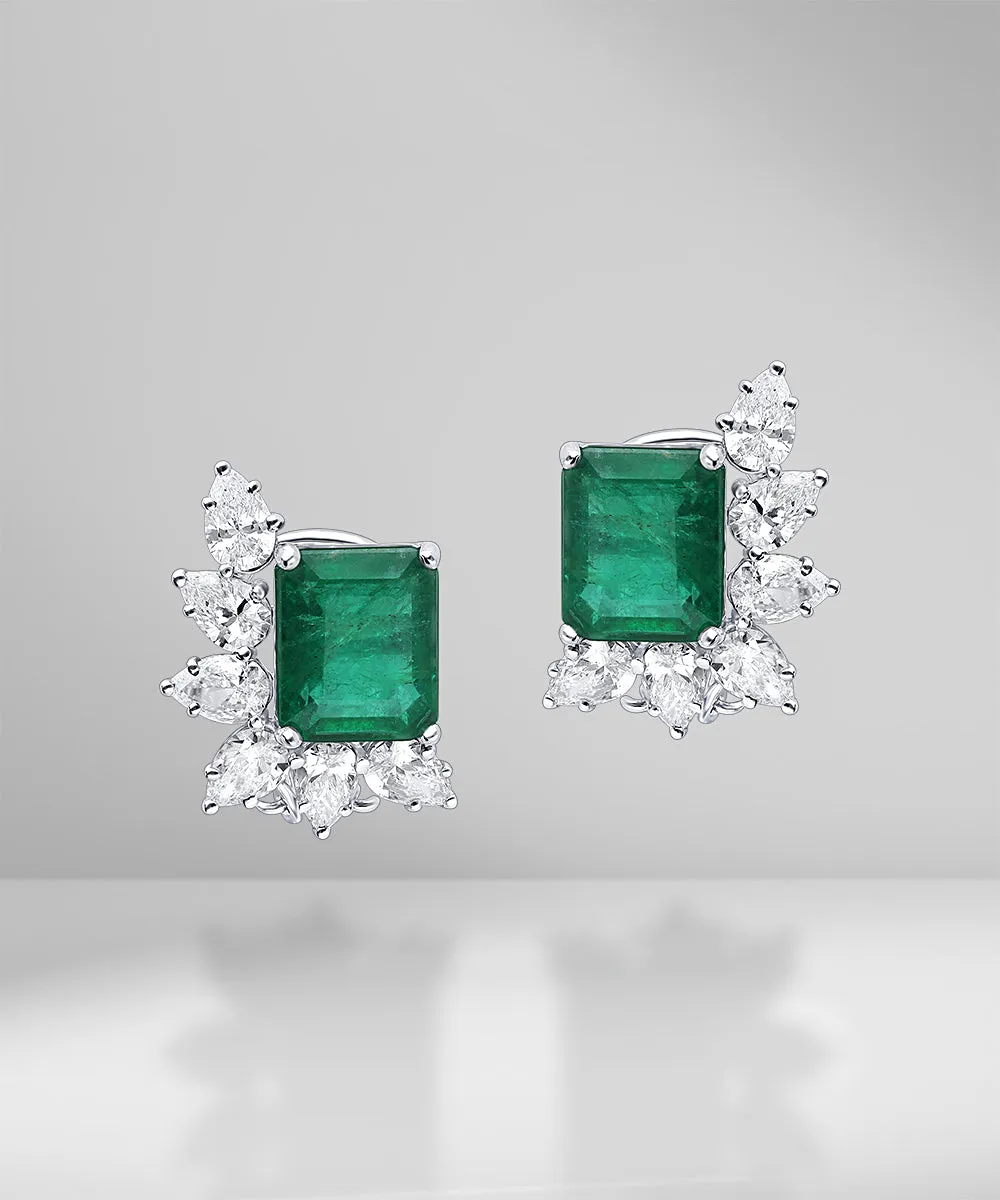 Emerald and Diamond Earring