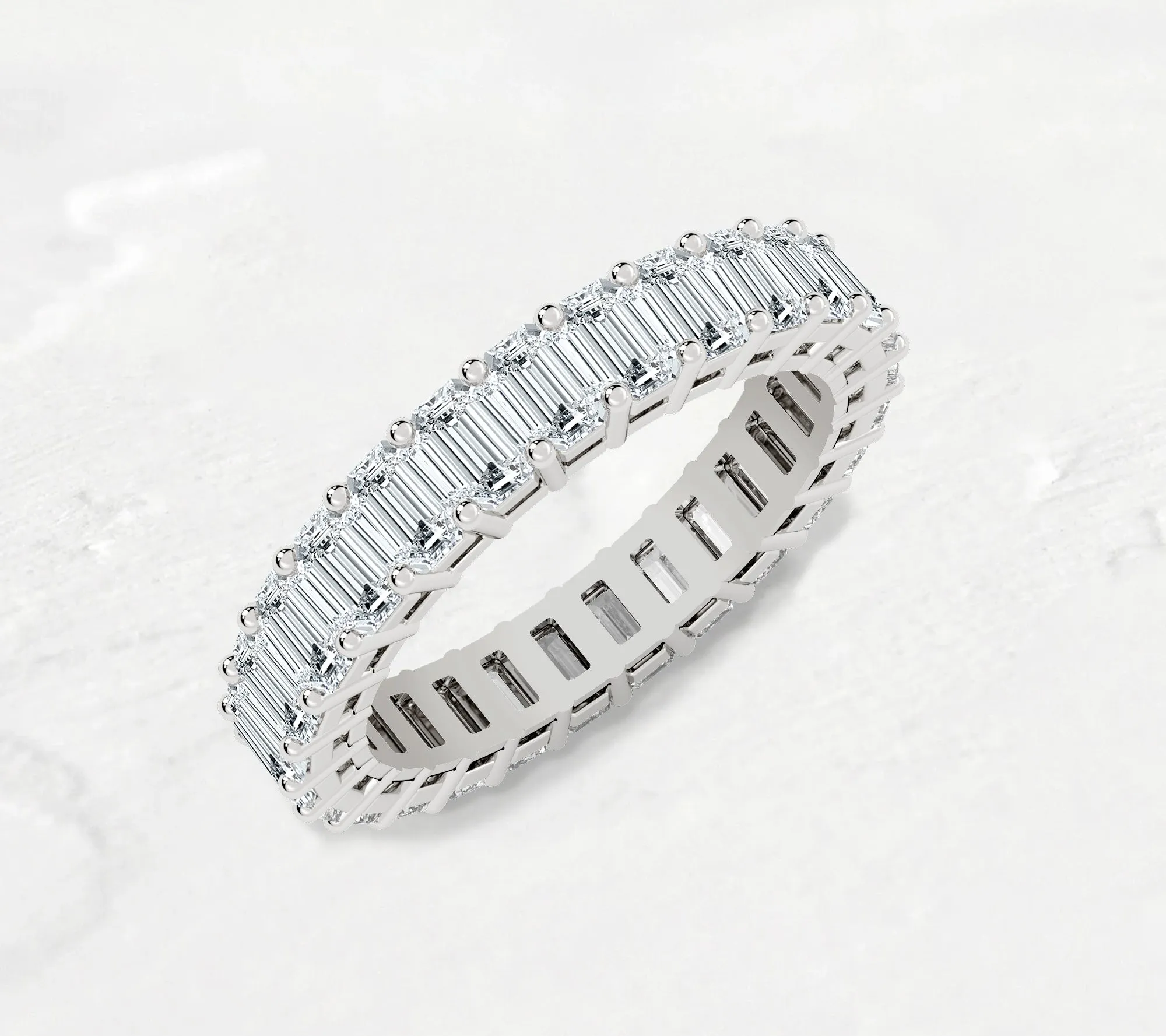 Emerald Cut Eternity Band - 3.5ct