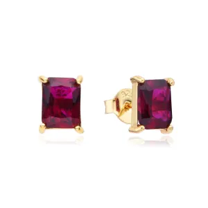 Emerald Cut Stud Earrings