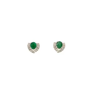 Emerald Earring in .925 Sterling Silver - KST 56354