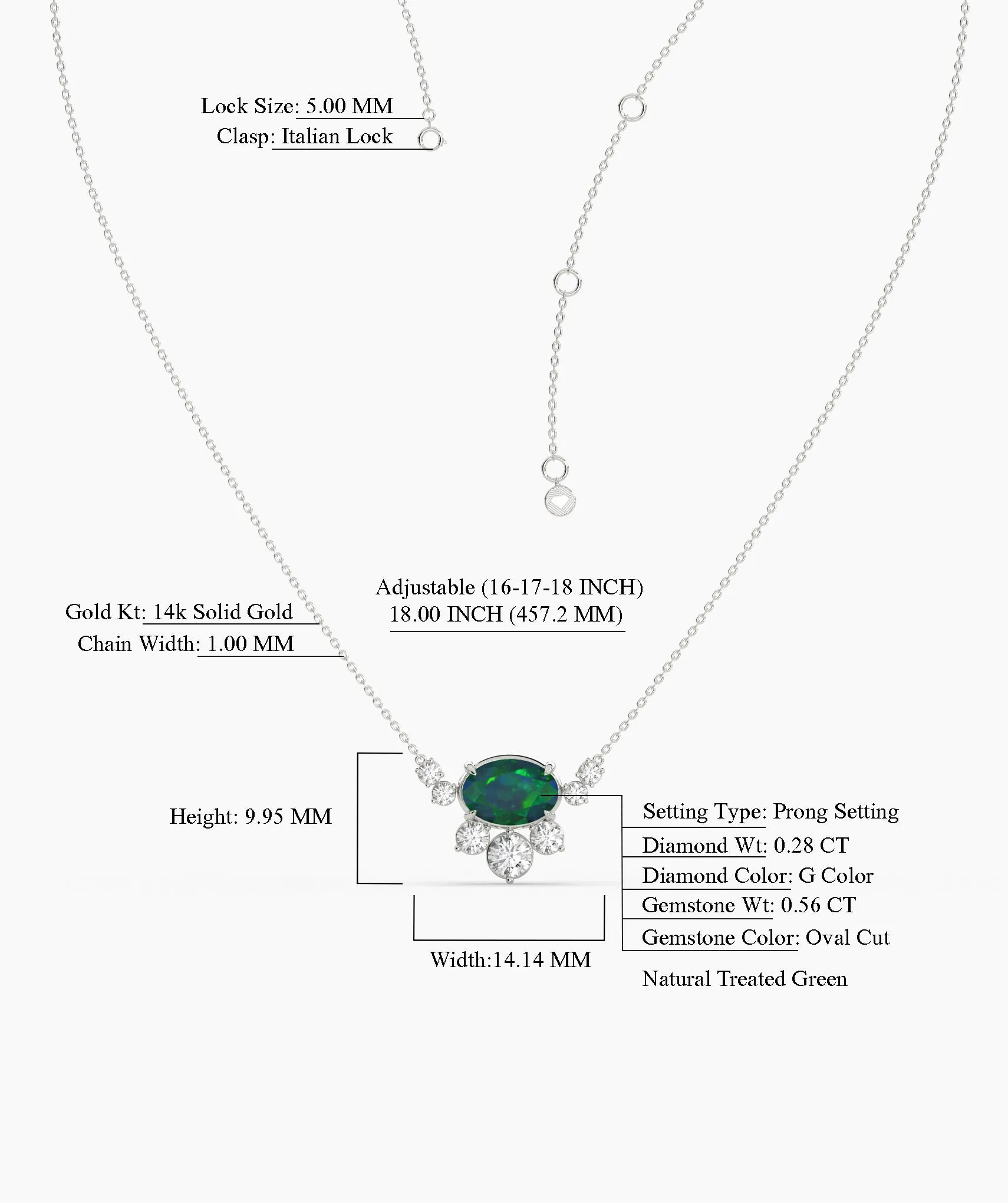 Emerald Elegance Diamond Necklace