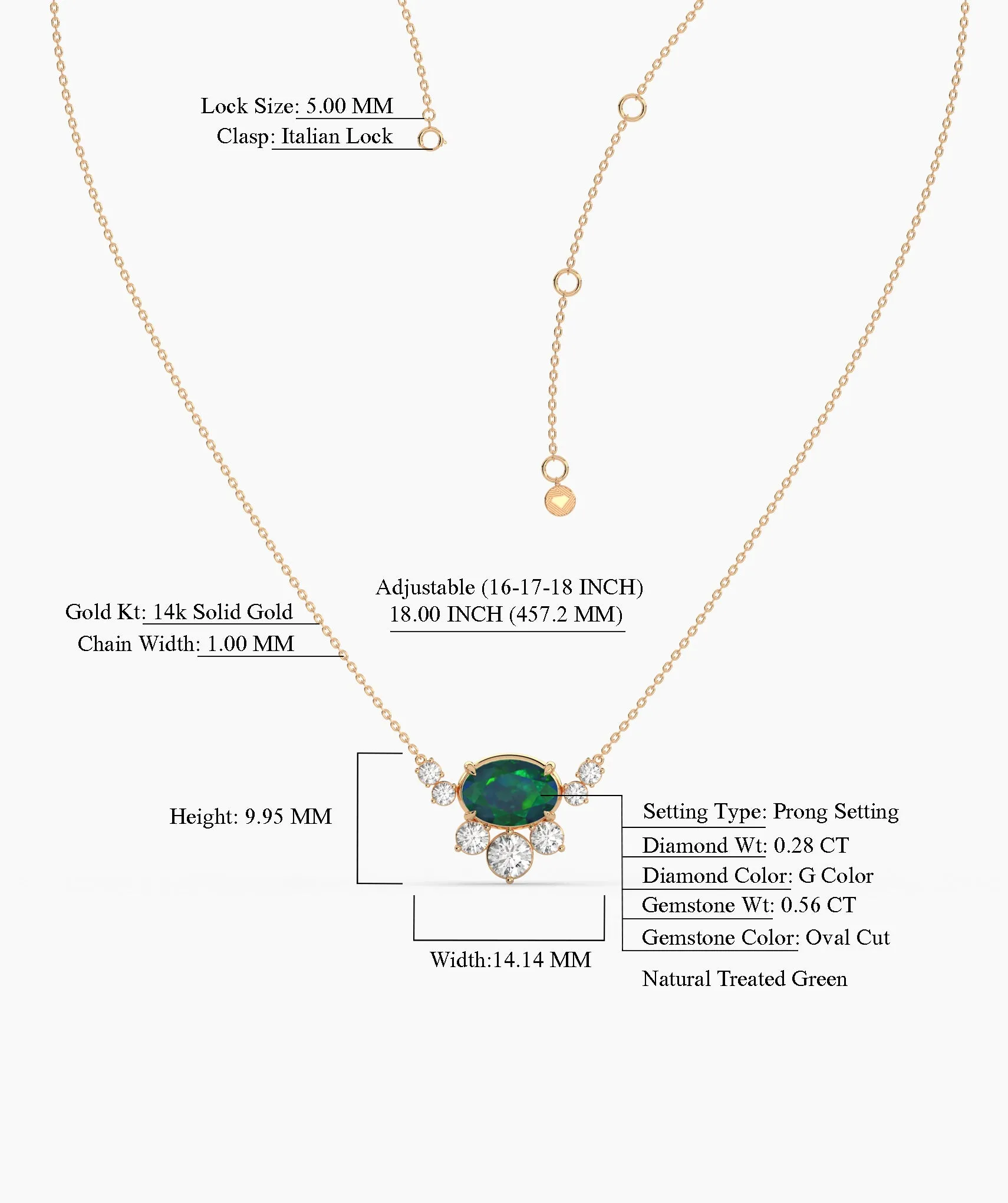 Emerald Elegance Diamond Necklace