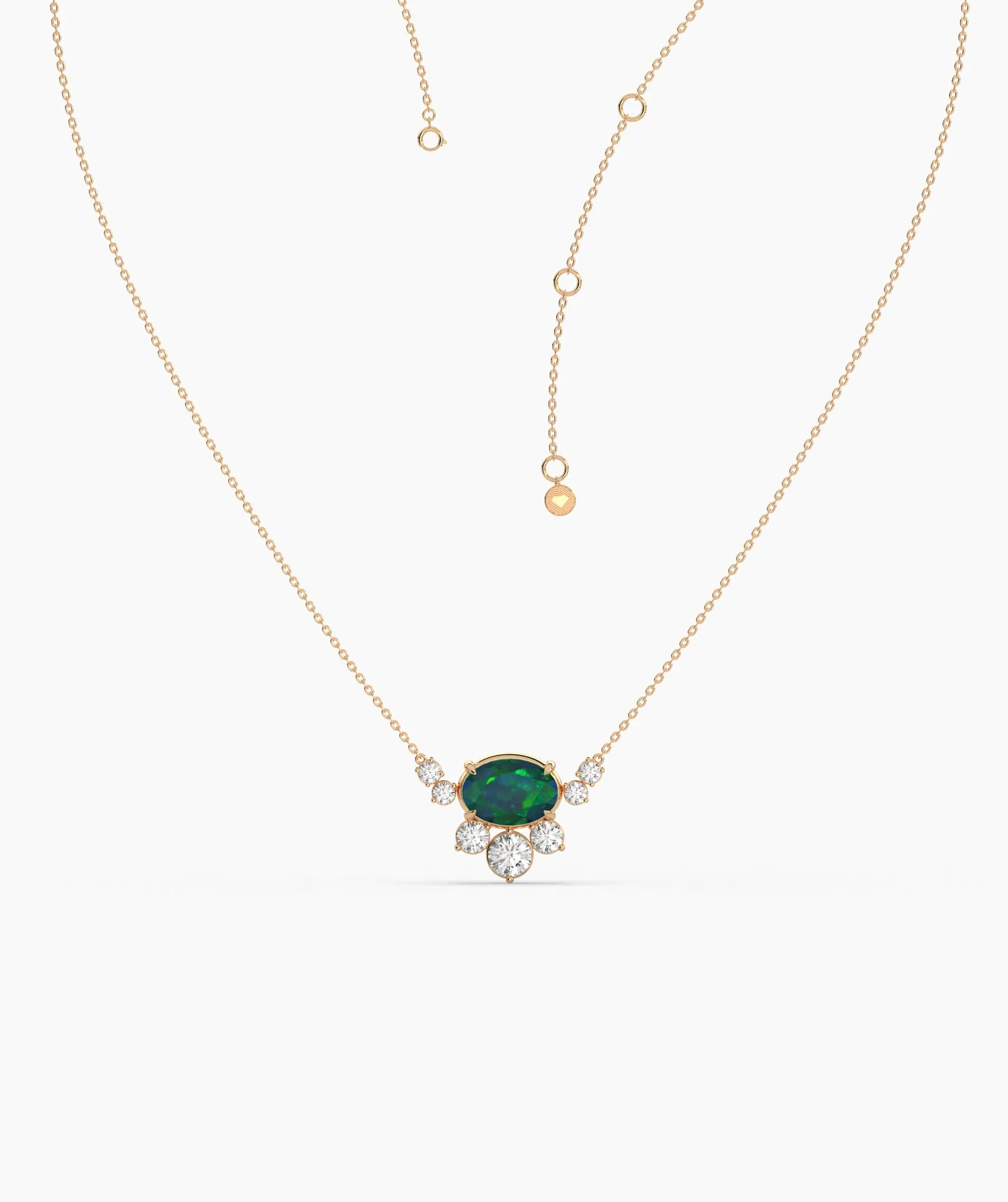 Emerald Elegance Diamond Necklace