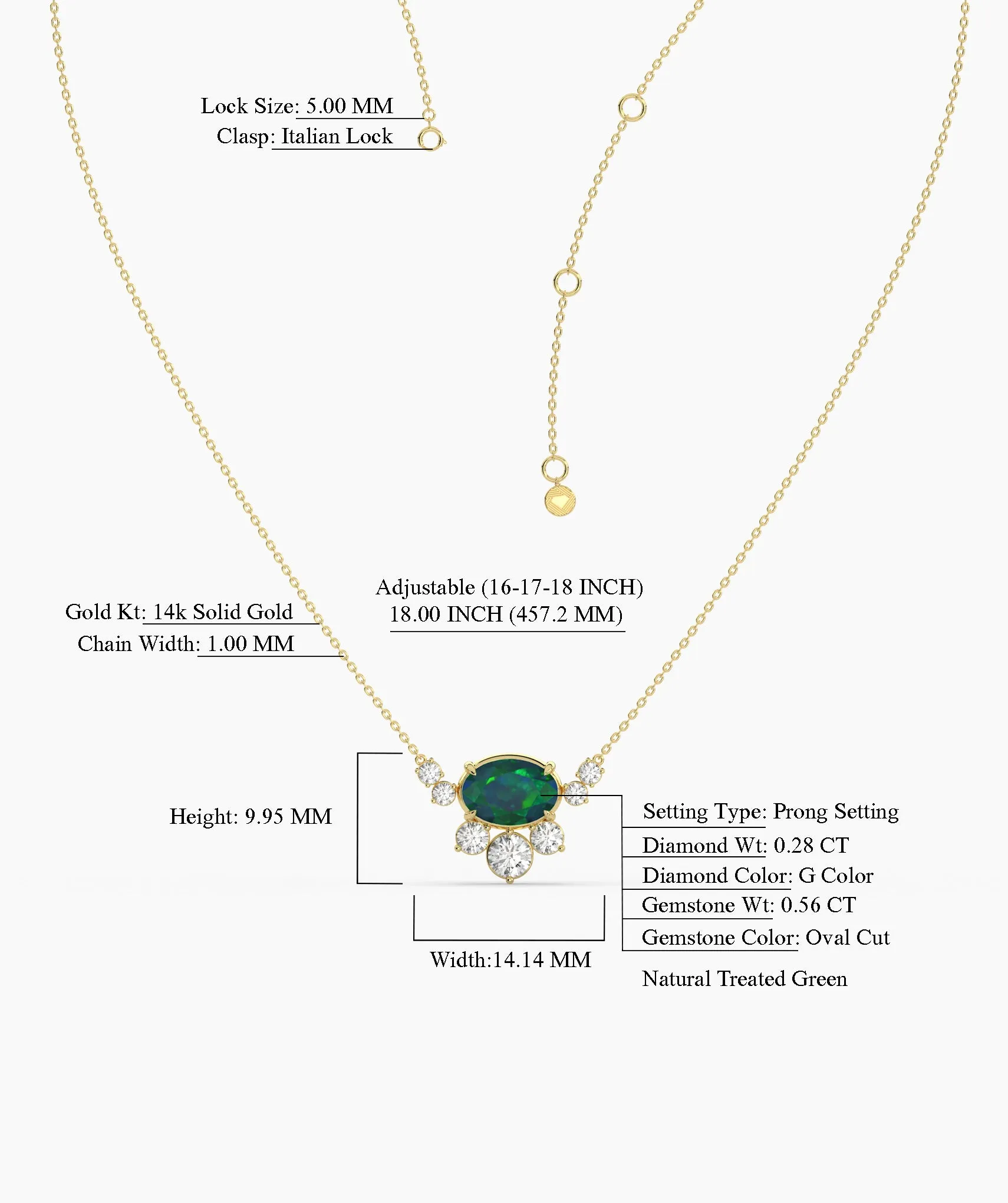 Emerald Elegance Diamond Necklace