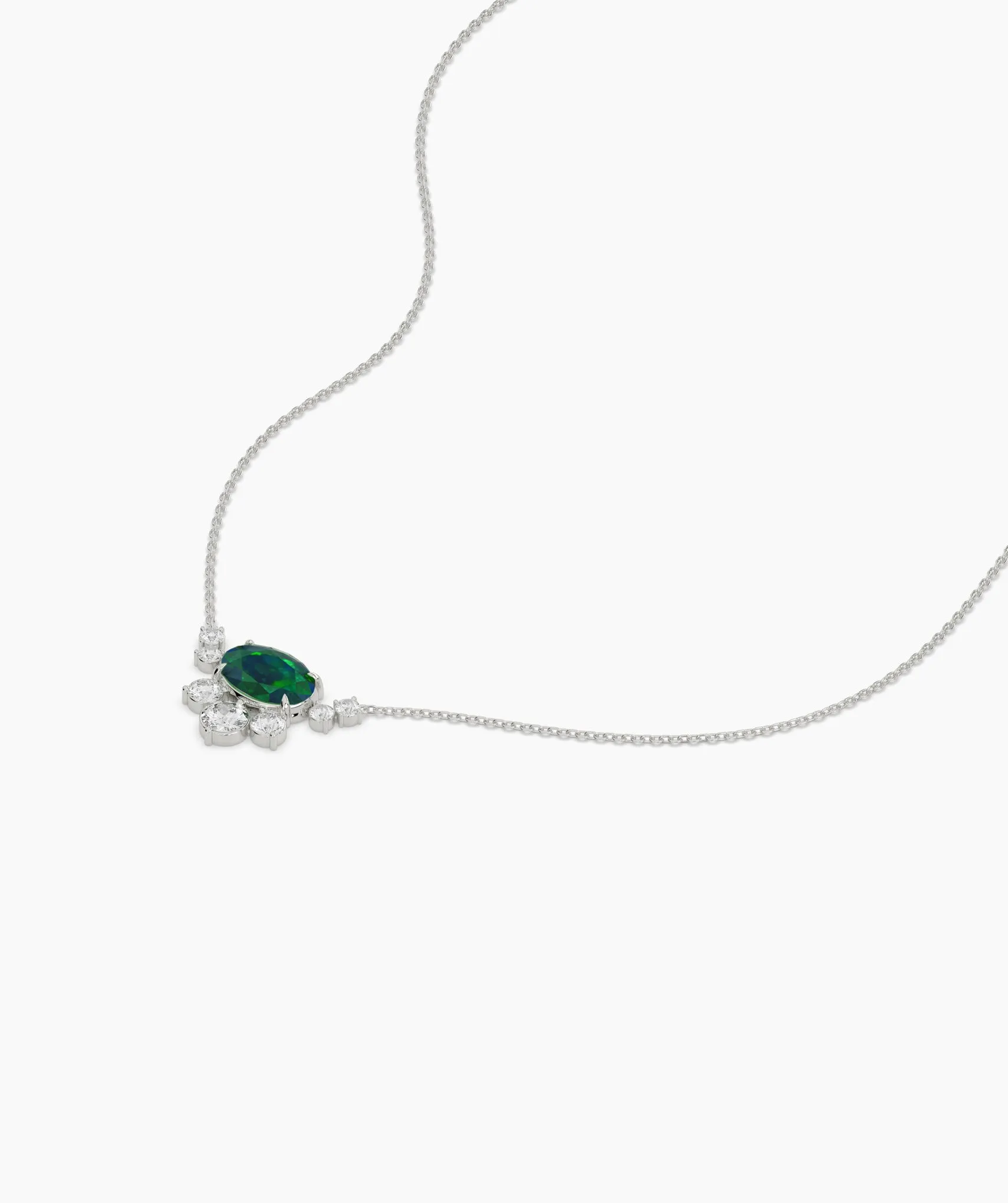 Emerald Elegance Diamond Necklace