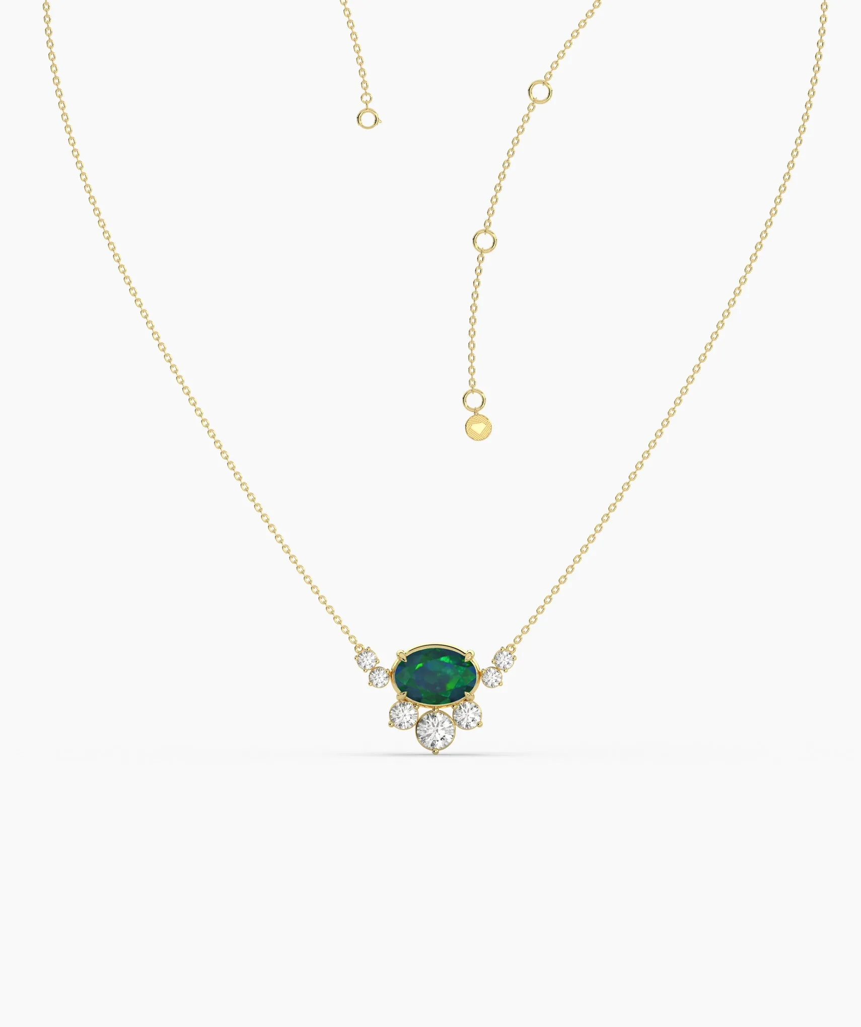 Emerald Elegance Diamond Necklace