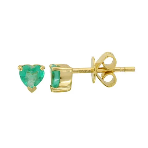 Emerald Heart Studs