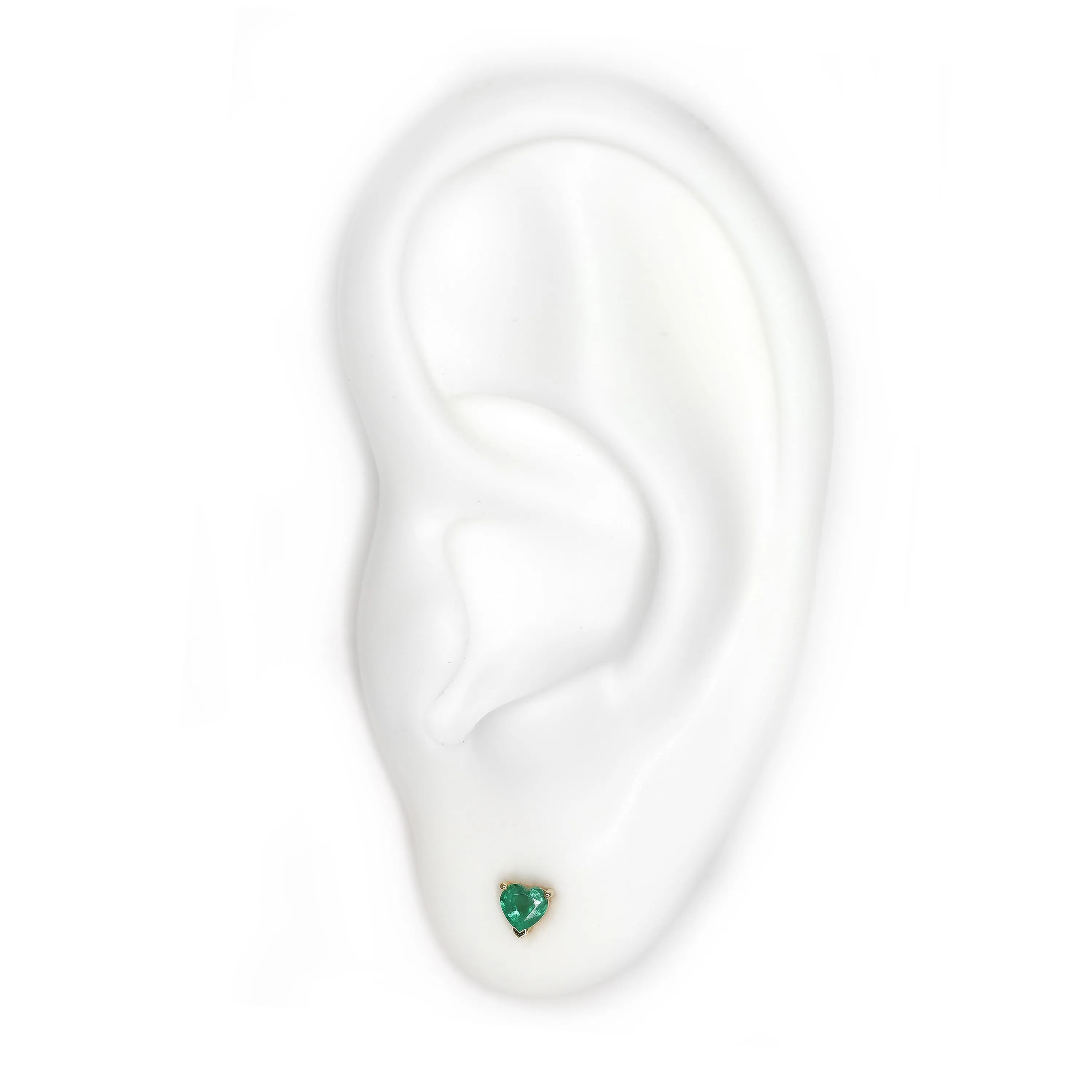 Emerald Heart Studs