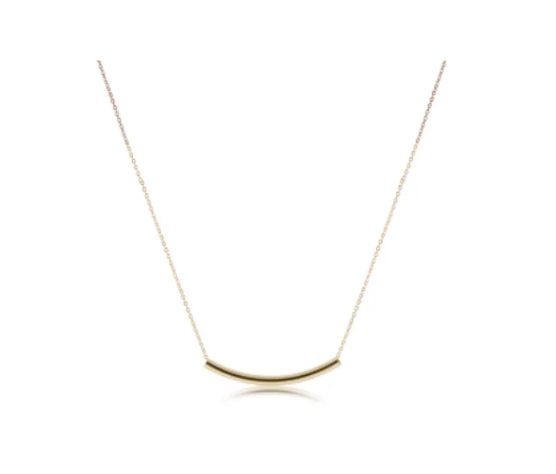 Enewton - 16" Necklace gold - Bliss Bar Smooth
