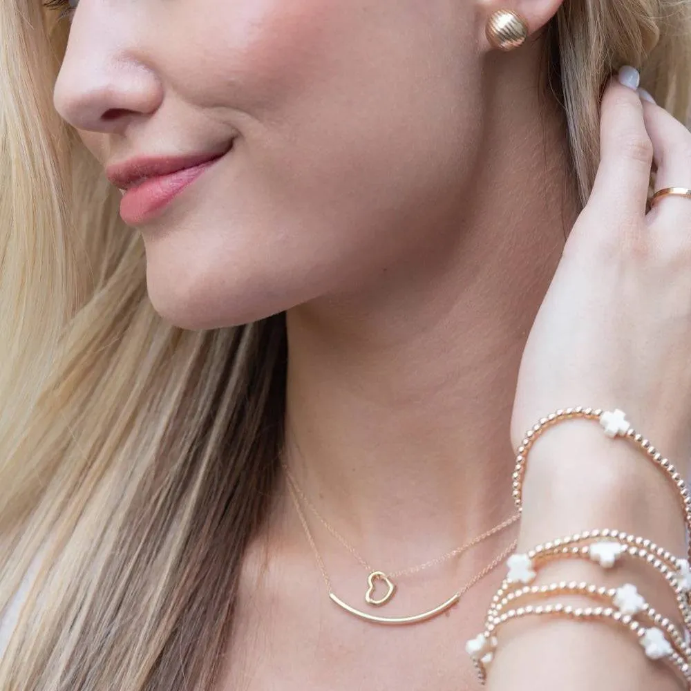 Enewton - 16" Necklace gold - Bliss Bar Smooth