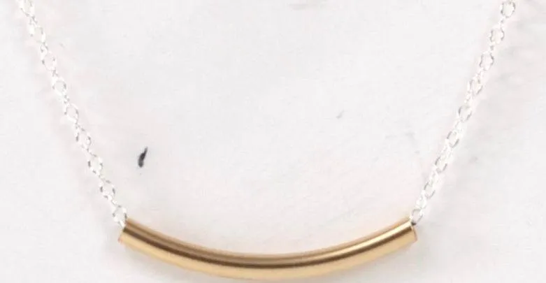 Enewton - Bliss Bar Smooth Small 16in Necklace - Gold