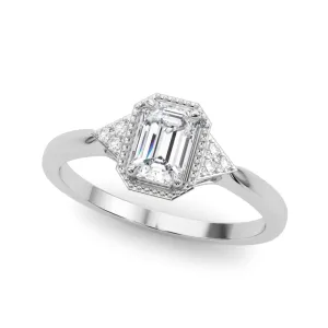 Engagement Rings Emerald Cut - TN85312-6X4