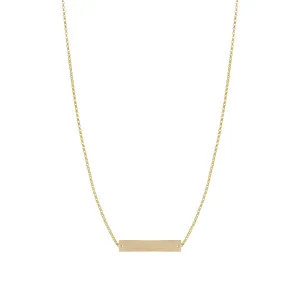 Engravable Bar Necklace - Gold