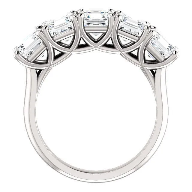 Estella Asscher Moissanite Anniversary Band