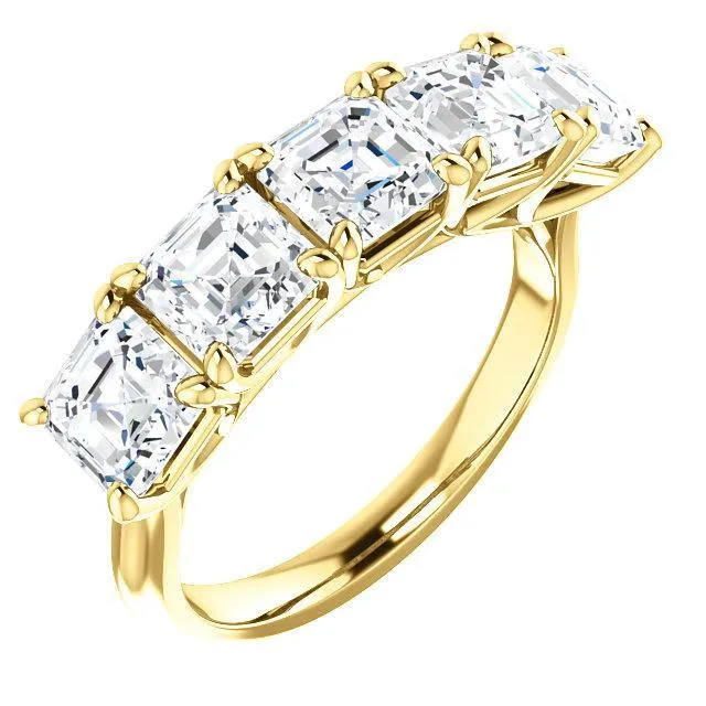 Estella Asscher Moissanite Anniversary Band