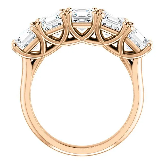 Estella Asscher Moissanite Anniversary Band