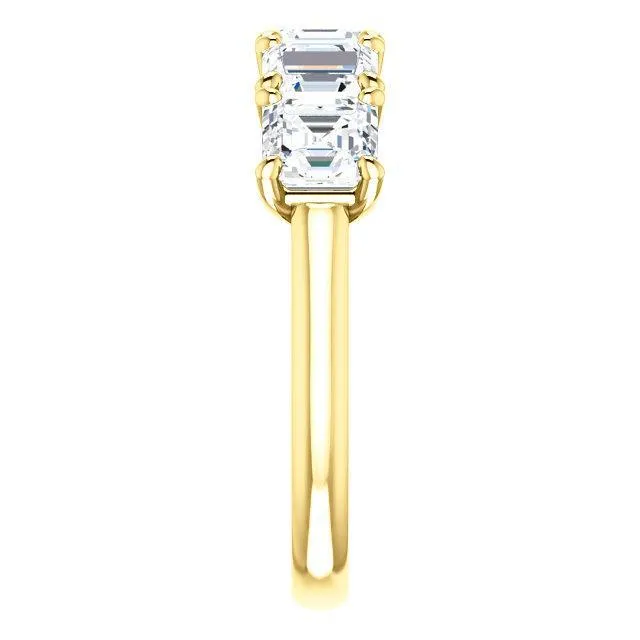 Estella Asscher Moissanite Anniversary Band
