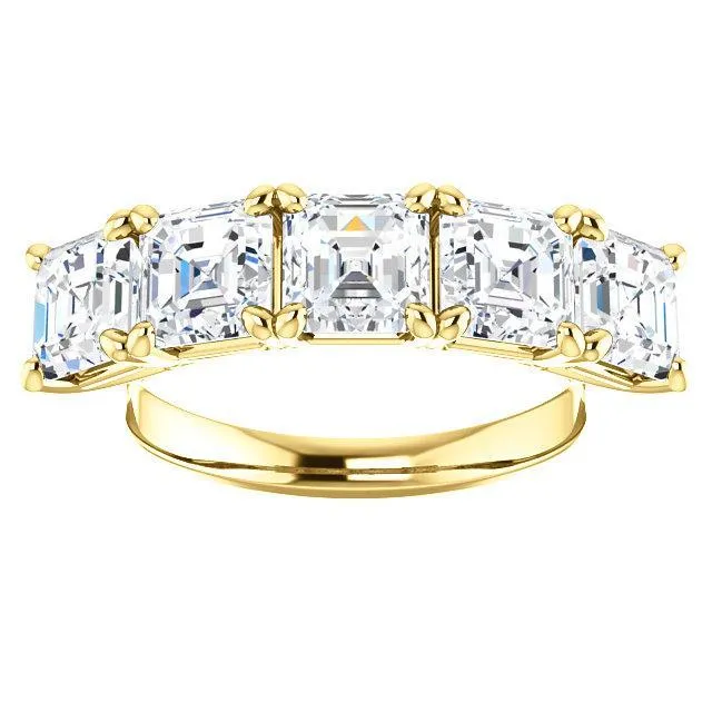 Estella Asscher Moissanite Anniversary Band