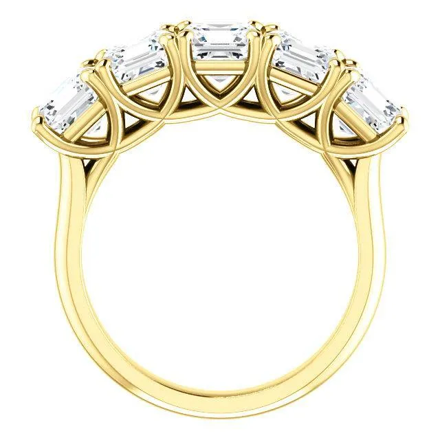 Estella Asscher Moissanite Anniversary Band
