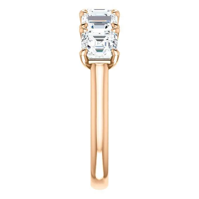 Estella Asscher Moissanite Anniversary Band