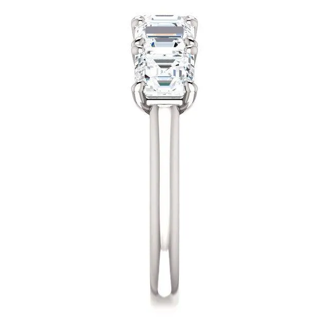 Estella Asscher Moissanite Anniversary Band