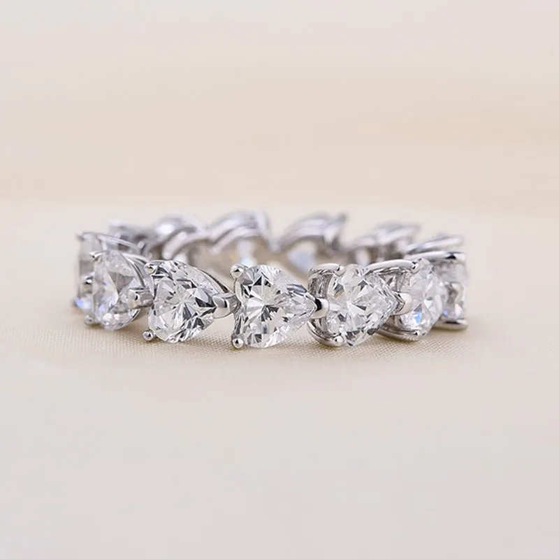 Eternity Heart Cut Wedding Band