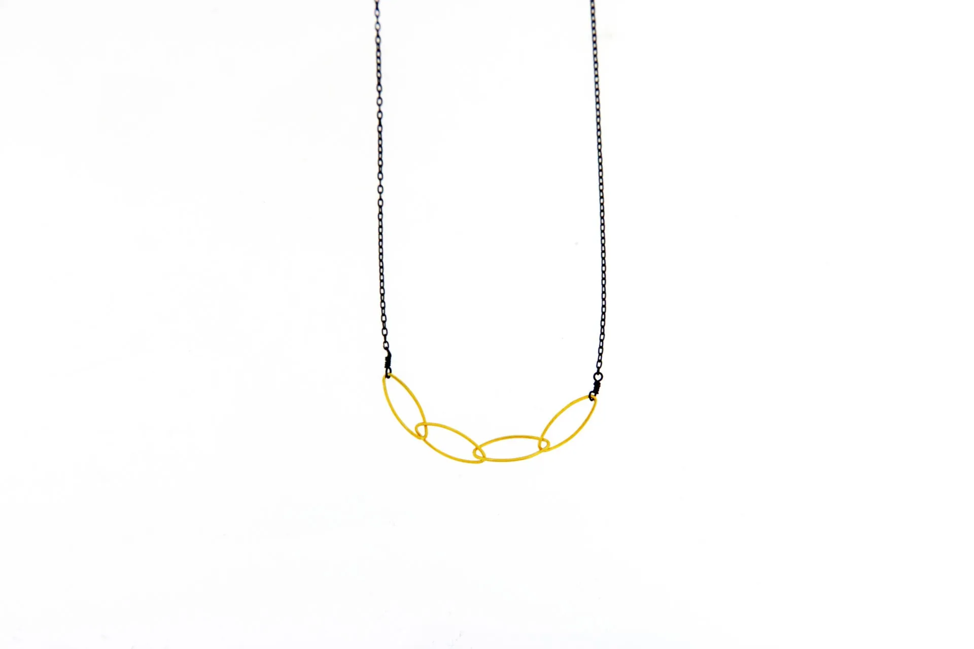 Etna Four Oval Gold Necklace
