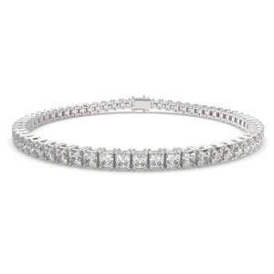 Eulalia Princess Cut Diamond Tennis Bracelet Prong Set (8 ctw)