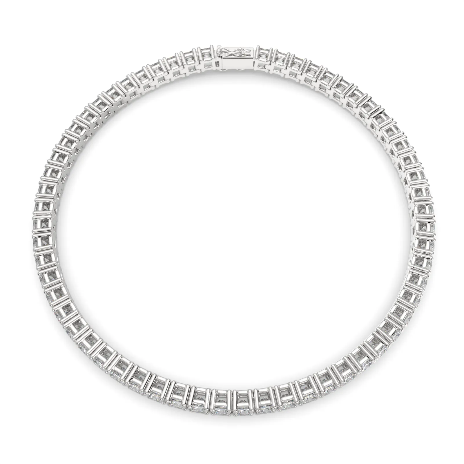 Eulalia Princess Cut Diamond Tennis Bracelet Prong Set (8 ctw)