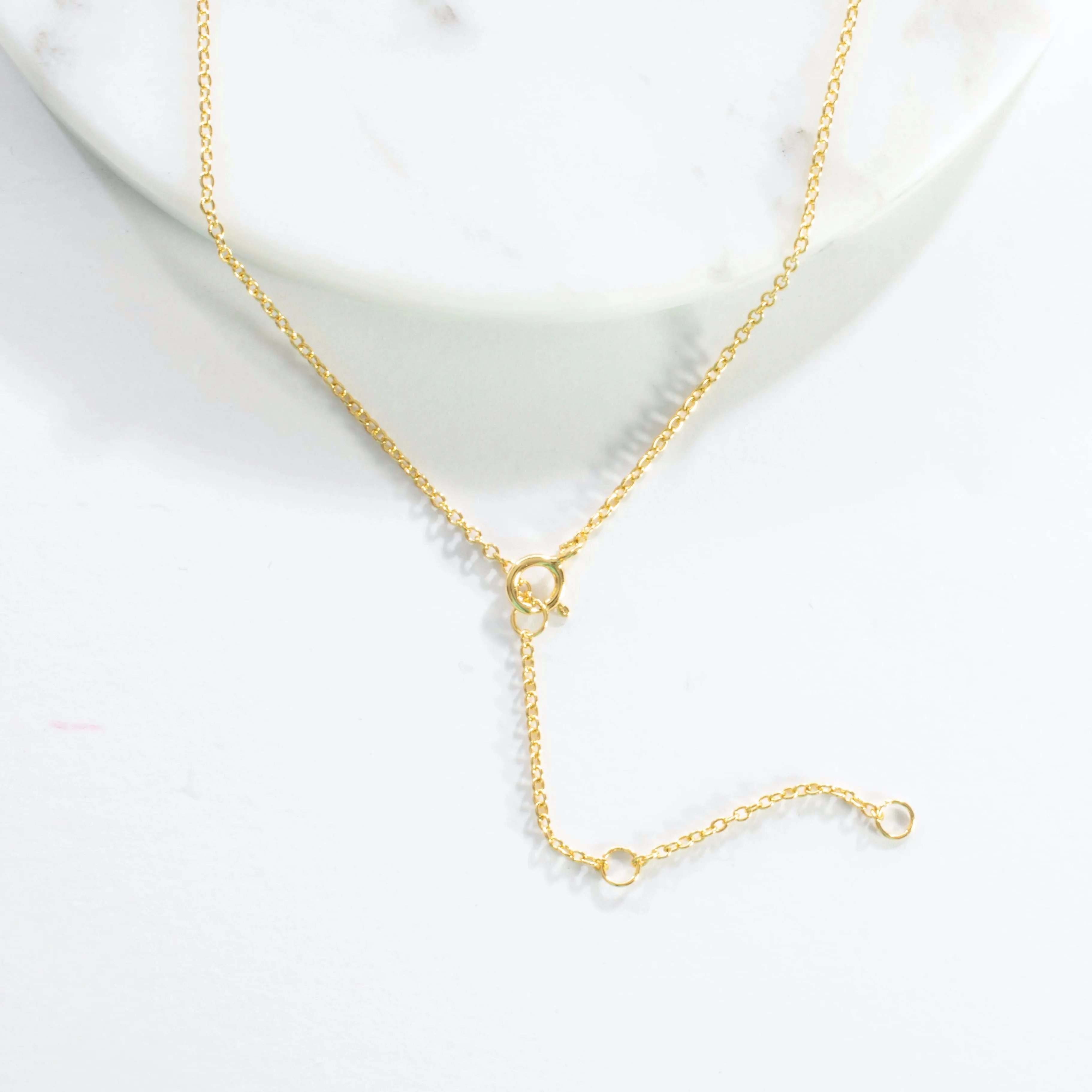 Evil Eye CZ Lariat Necklace - Gold