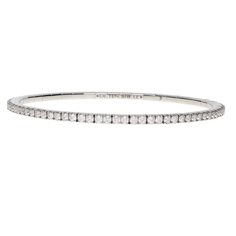 Extensible 18KW 2.14ctw Diamond Stretch Bracelet - BTE65DB
