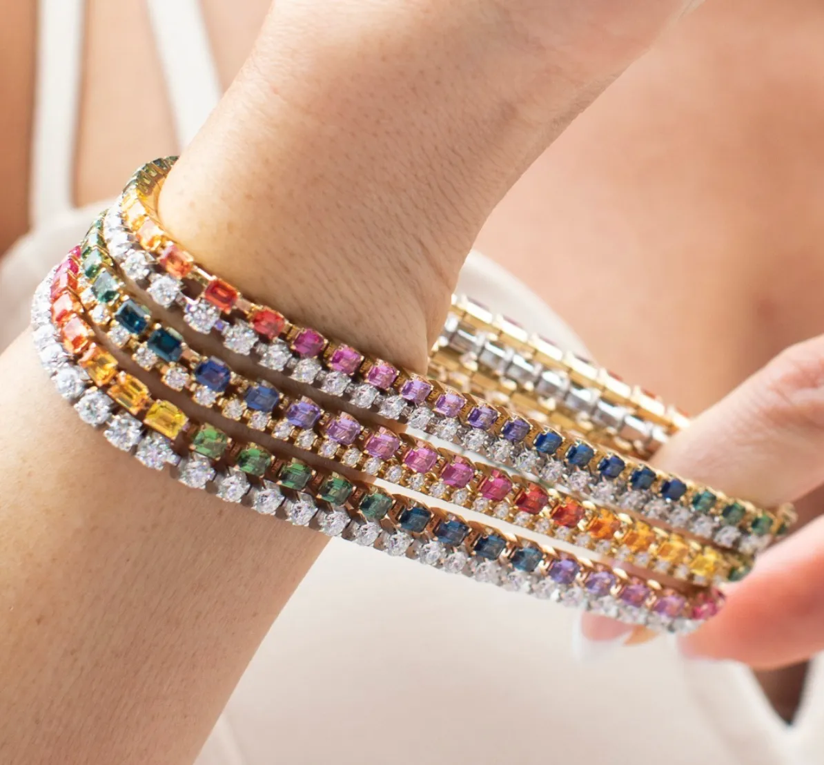 Extensible 18KW 2.14ctw Diamond Stretch Bracelet - BTE65DB
