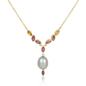 falling leaves pearl necklace
