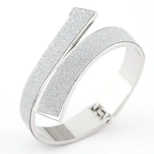 Fashion Gold/Silver Cuff Bracelets & Bangles for Women Men Jewelry Matted Charm Bracelet