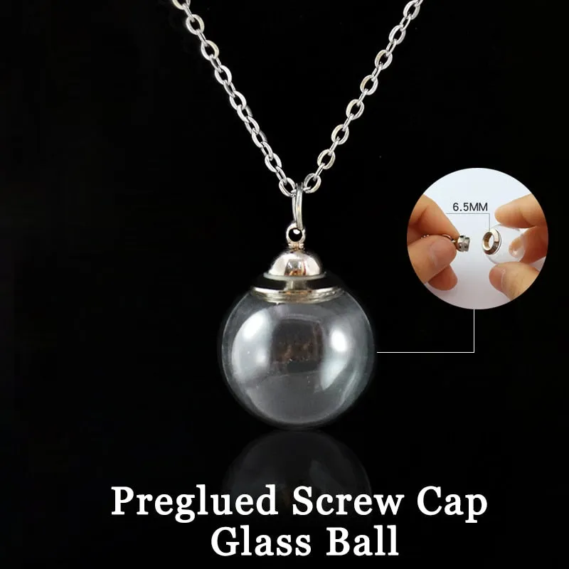 Fillable Glass Pendant Necklace - Various Shapes