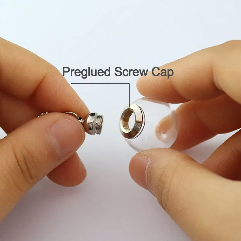 Fillable Glass Pendant Necklace - Various Shapes