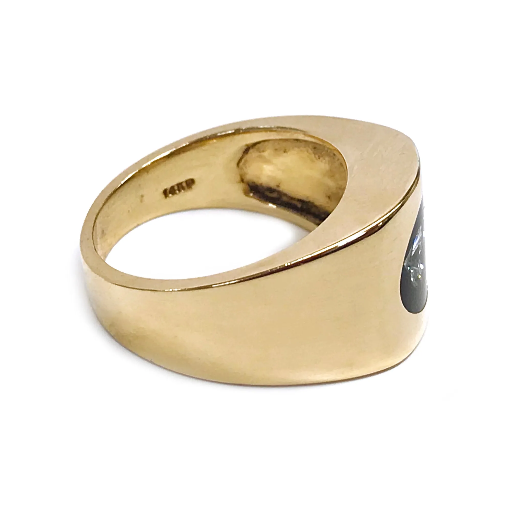 Floating Diamond Lucite Ring - .35ct (size 7)