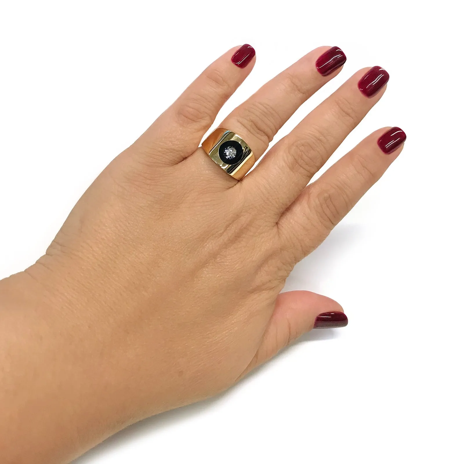 Floating Diamond Lucite Ring - .35ct (size 7)