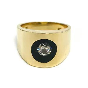 Floating Diamond Lucite Ring - .35ct (size 7)
