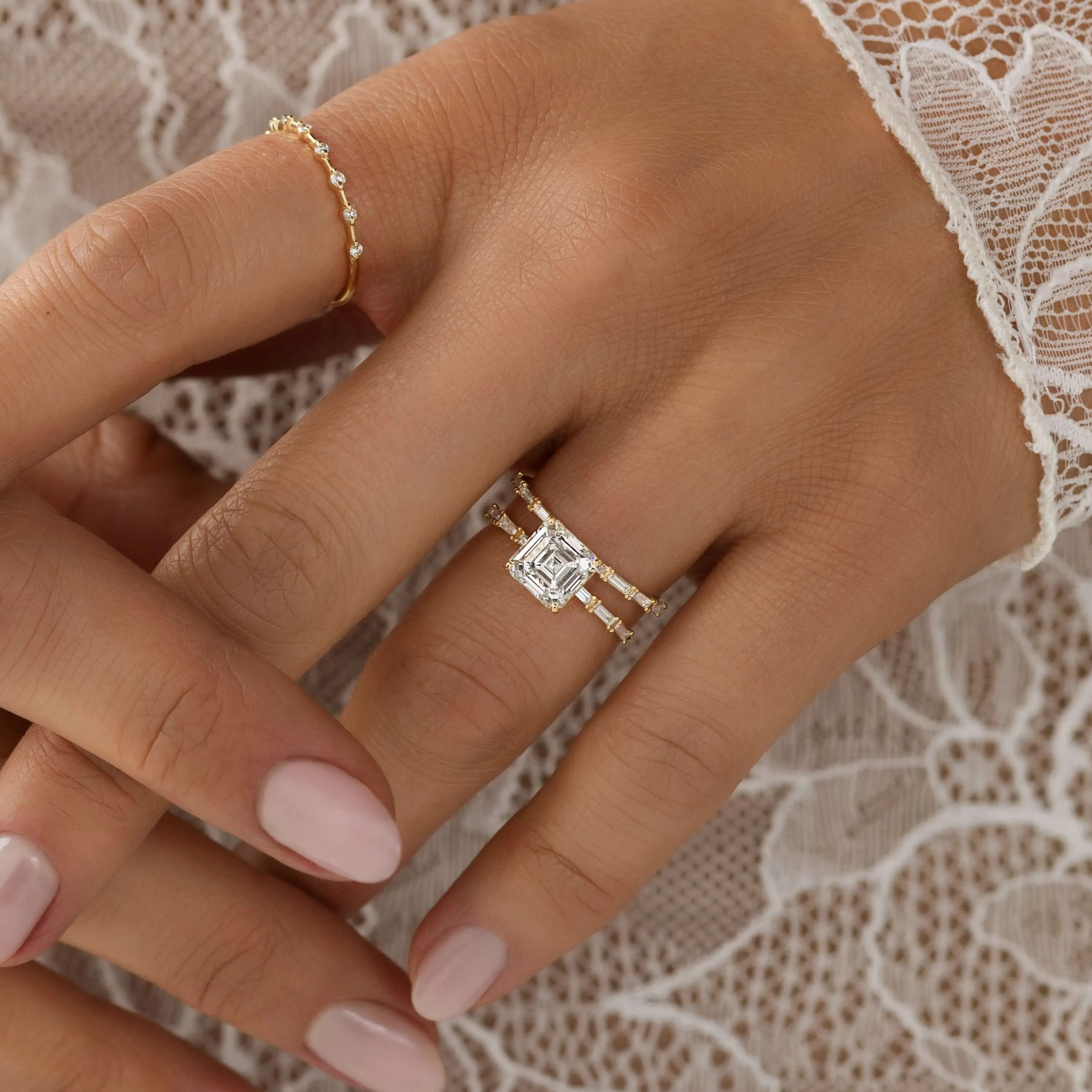 Fluency Ring, Asscher Cut