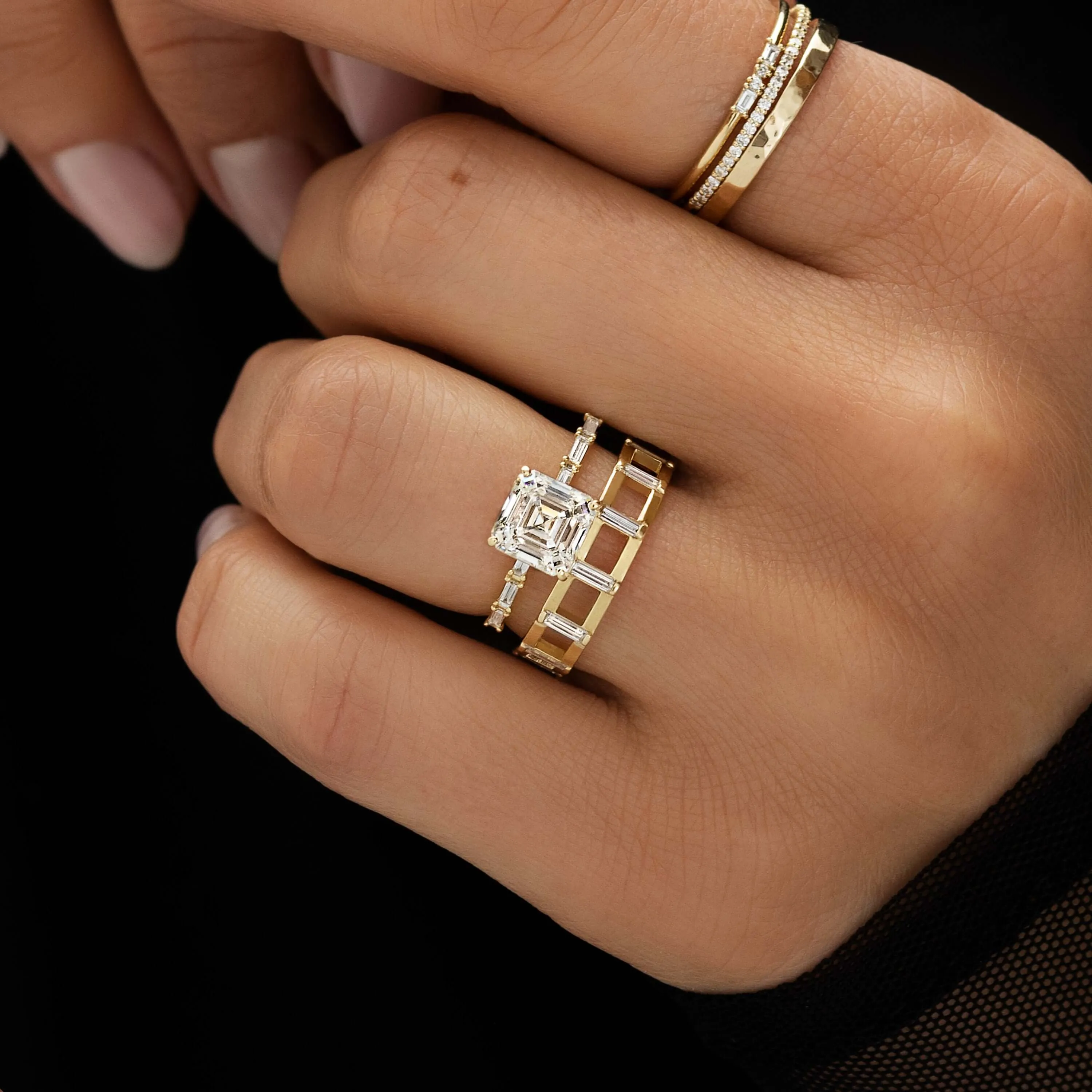 Fluency Ring, Asscher Cut