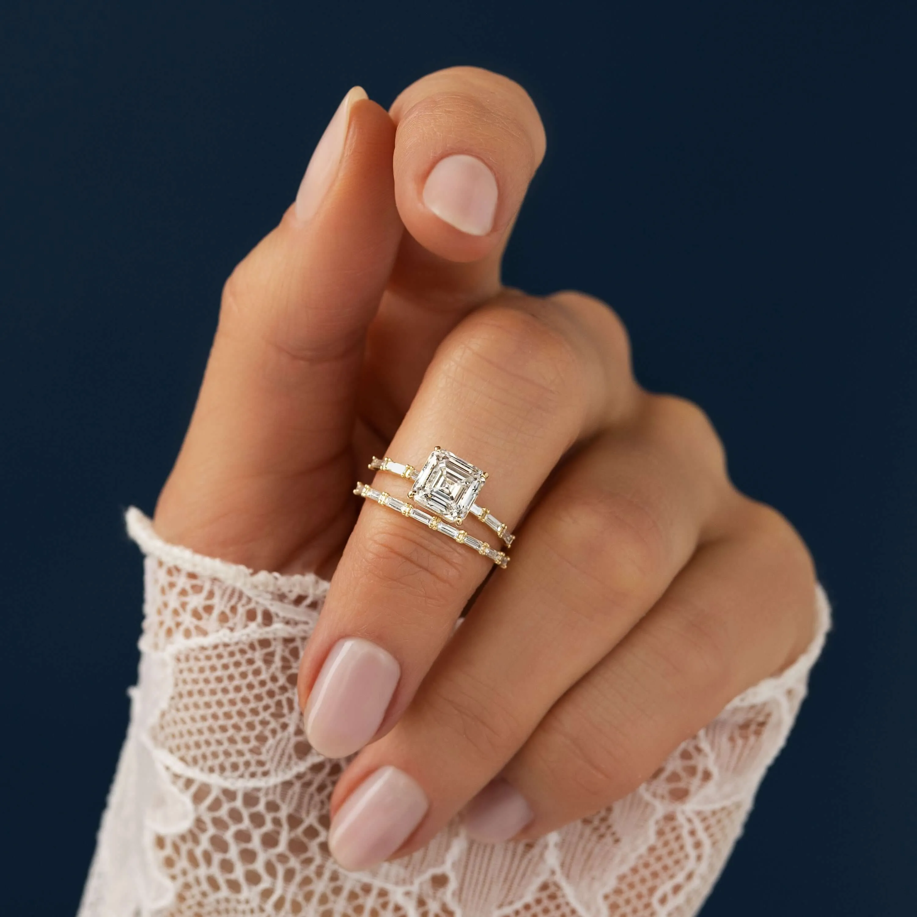 Fluency Ring, Asscher Cut