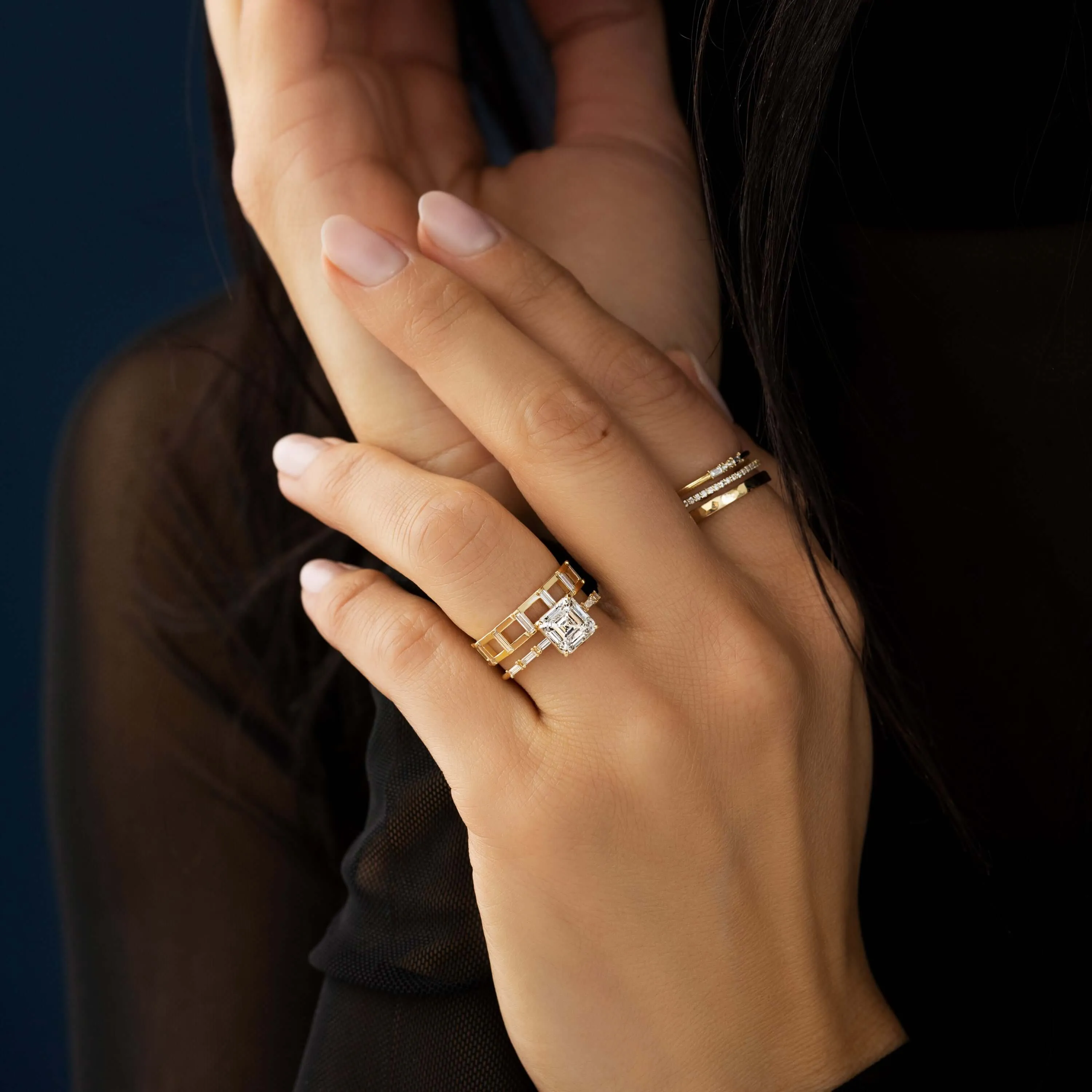 Fluency Ring, Asscher Cut