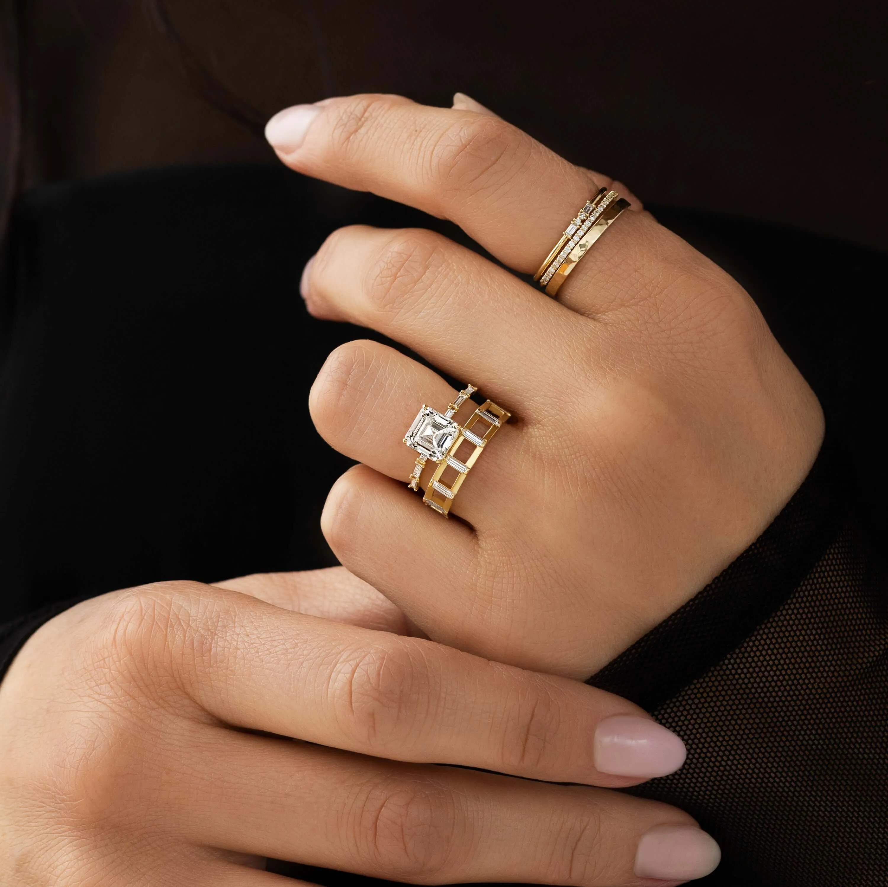 Fluency Ring, Asscher Cut
