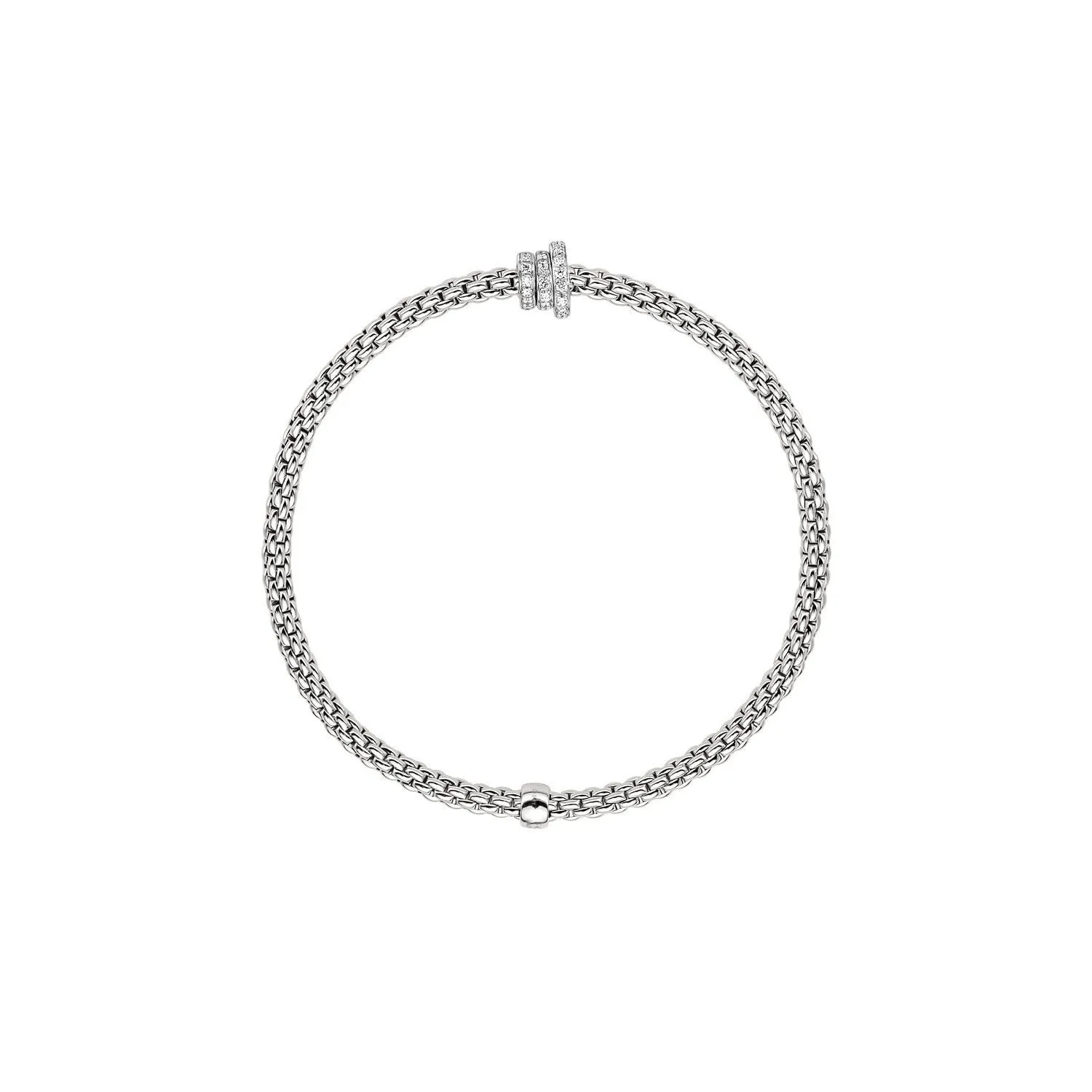 FOPE 18K WHITE GOLD  PRIMA FLEX IT BRACELET
