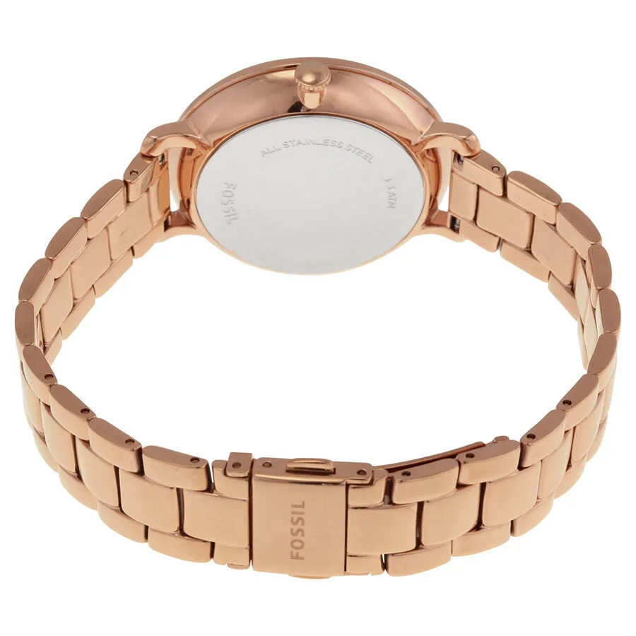 Fossil Jacqueline Multi-Function Mother of Pearl Dial Rose Gold-tone Ladies Watch ES3757